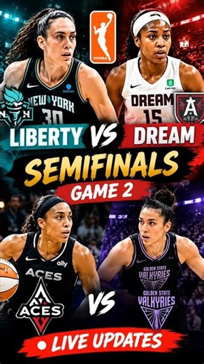 WNBA Semifinals Game 2 🔥 Liberty vs Dream #shorts #youtubeshorts #basketball #nba