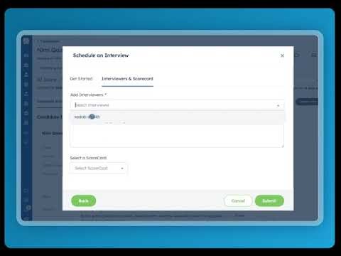AI Interview Scheduling Software - Step 2:Choose “Interviewers & Scorecard” for Extra Guidelines