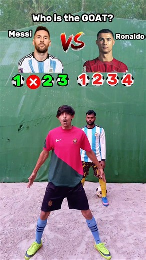 Messi vs Ronaldo — Football Ball Control Challenge! Who Is the GOAT? #shorts