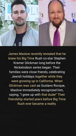 James Maslow Reveals He Knew Big Time Rush Co-Star Stephen Kramer Glickman Long Before the Show
