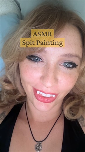 Vampire spit paints on you 🧛🏼‍♀️ #asmr #personalattention #asmrroleplay