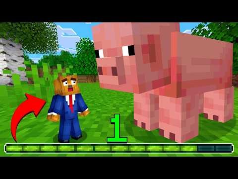 Minecraft But XP = Your Size In Minecraft