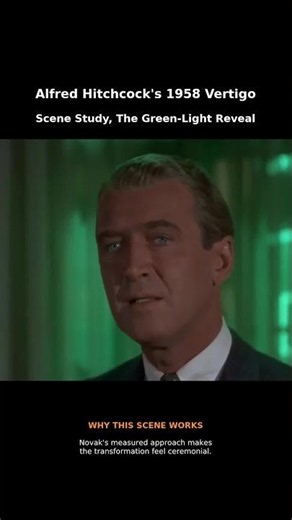 Judy Becomes Madeleine | Vertigo's Green-Light Scene Explained | 🎥🔥⚡️ #alfredhitchcockvertigo