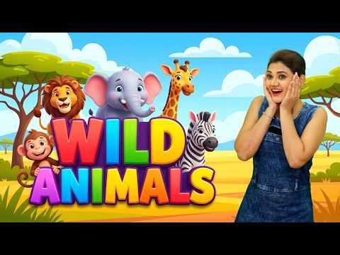 Learn Wild Animals | Wild Animal Names with Pictures | Pre School Learning Videos