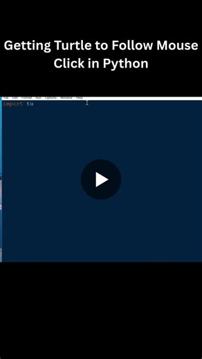 Getting turtle to follow mouse click in Python | Shaun Learns To Code