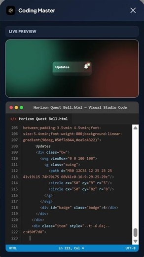 Quest Bell #coding #programming #developer #html #umservicesofficial #javascript #codingmaster