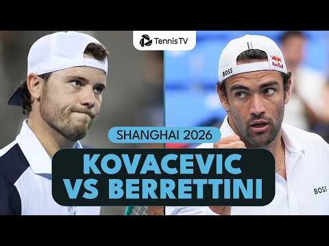 Aleksandar Kovacevic vs Matteo Berrettini | Shanghai 2026 Highlights