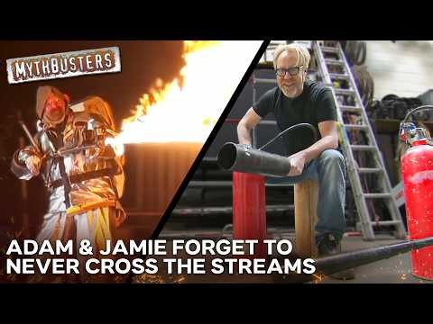 Could a Fire Extinguisher Actually Stop a Flamethrower? | MythBusters
