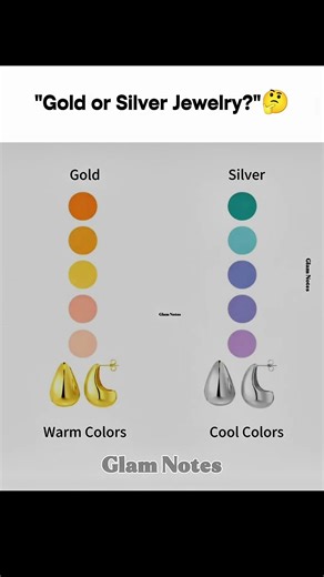 Gold or Silver Jewelry🤔_Warm vs Cool Colors Explained #GoldVsSilver#WarmVsCool#JewelryTips