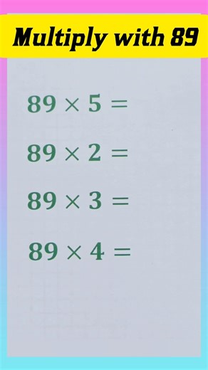 🚀 Multiply by 89 in Seconds 🤯 | Fast Math Trick #shorts