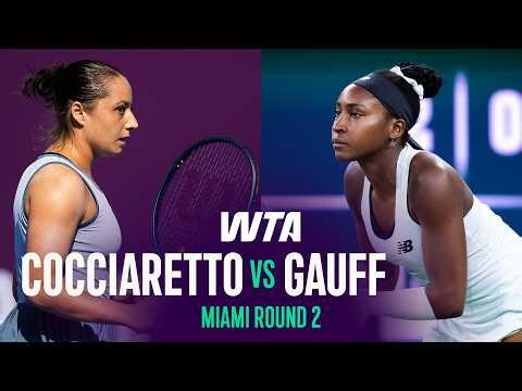 Elisabetta Cocciaretto vs. Coco Gauff | 2026 Miami Open Round 2 | WTA Match Highlights