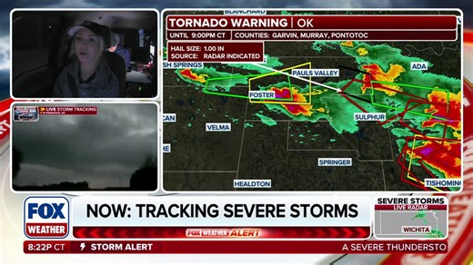 FOX Weather Beast live tracking dangerous storms targeting the Southern Plains