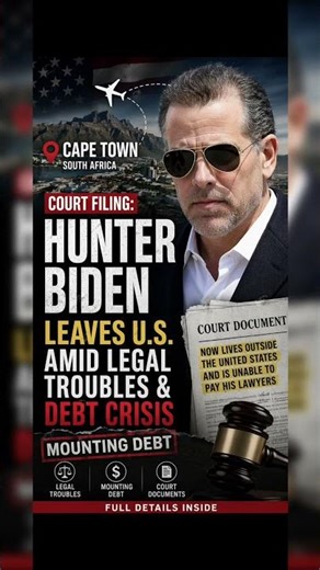 Hunter Biden Leaves U.S. Amid Legal Troubles & Debt Crisis | Court Filing Details Revealed
