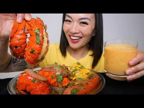SEAFOOD BOIL + CHEESE SAUCE (ASMR EATING SOUNDS) NO TALKING | SAS-ASMR