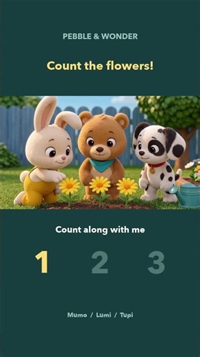 Count 1, 2, 3 Flowers! | Mumo, Lumi & Tupi #Shorts