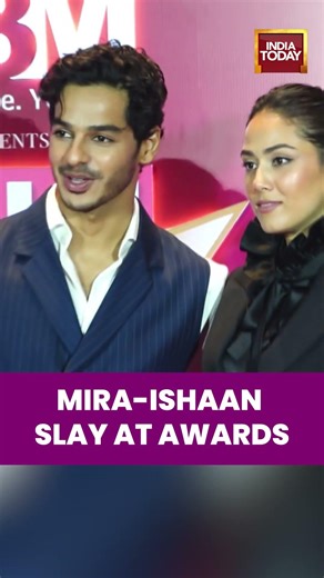 Mira Rajput & Ishaan Khatter Shine on Red Carpet at Mumbai Awards Ceremony #shorts