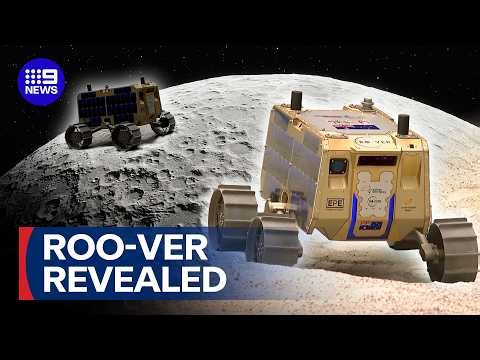 Australia unveils new lunar 'Roo-ver' model set for 2030 NASA Moon mission | 9 News Australia