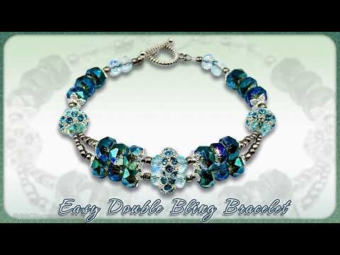 Easy Double Bling Bracelet Tutorial