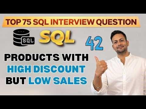 SQL Interview Questions | Products With High Discount But Low Sales | SQL Coding Question