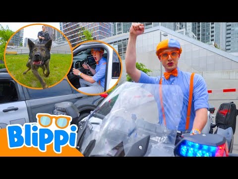 Officer Blippi's Police Adventure! K-9 Dogs & Police Cars 🚨 Fun for Kids | After School Club
