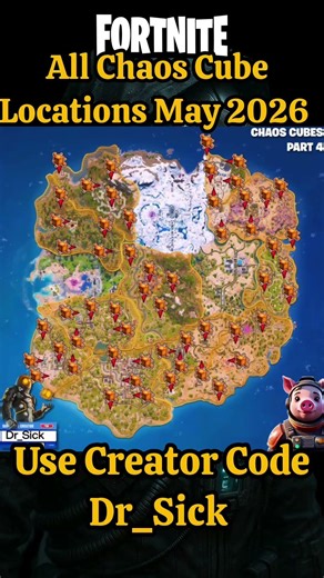 Chaos Cube Locations #fortnite #gaming #map
