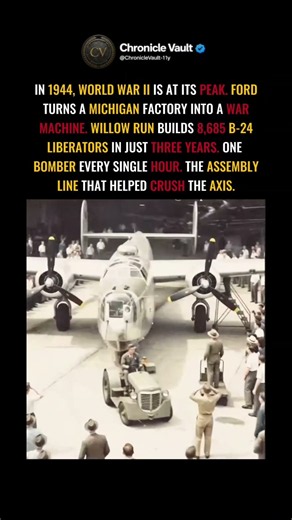 The Factory That Built One B-24 Bomber Every Hour #ww2 #shorts