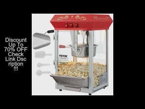 SucceBuy 8/12Oz Electric Popcorn Maker Commercial Popper Machine Automatic Corn Cookware with Scoop