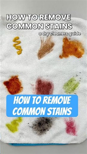 A dry cleaners guide to stain removal #laundry