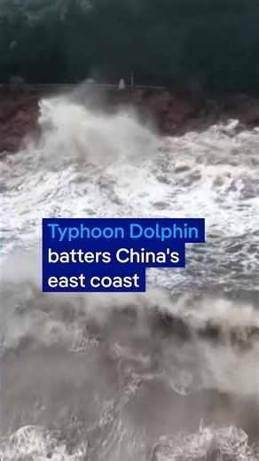 Typhoon Dolphin slams China's east coast, forcing mass evacuations