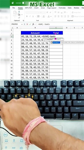 Excel Trick to Add Comma Separated Numbers in One Cell Instantly #excel #trick #keyboard #MS #tips