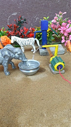 diy mini tractor video mini water pump science project elephant#ytshorts #cartoon #tractor
