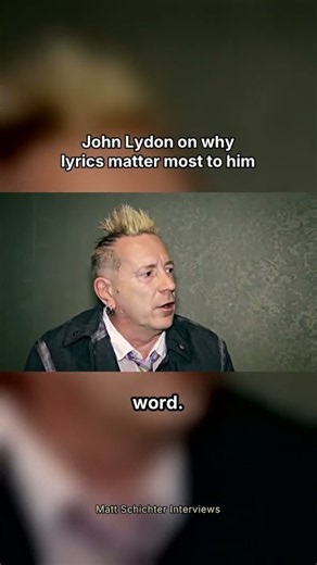 John Lydon on why lyrics matter most to him #shorts