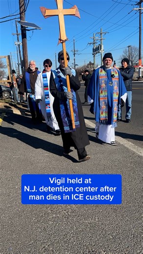 Faith leaders from across New Jersey converged outside Delaney Hall in Newark for a Christmas week vigil following a detainee’s death. A 41-year-old man who was in the United States illegally died after suffering a medical emergency on the day he was transferred to the Newark detention facility. Faith leaders have met here multiple times since its reopening to condemn the center’s operations and detention and deportation system and consider it an obligation to send a message of anger and grief f
