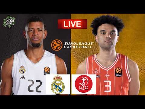🔴 LIVE: Real Madrid Baloncesto vs Hapoel Tel Aviv B.C. | EUROLEAGUE BASKETBALL | PLAY BY PLAY