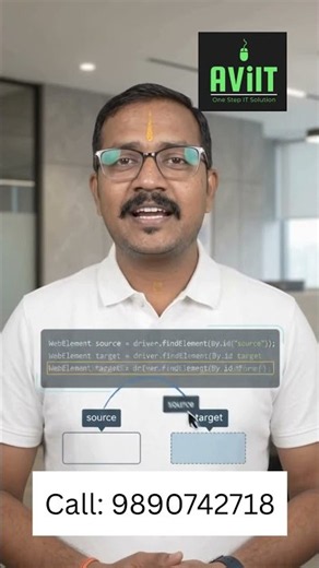 Selenium WebDriver Interview Question: How do you perform Drag and Drop? 🖱️ #selenium #automation