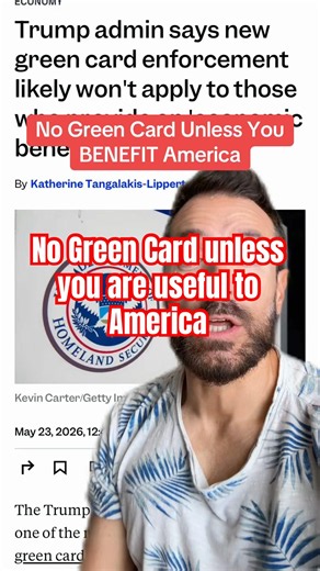 New Trump Rule: No Green Card Unless You BENEFIT America #immigration #greencard