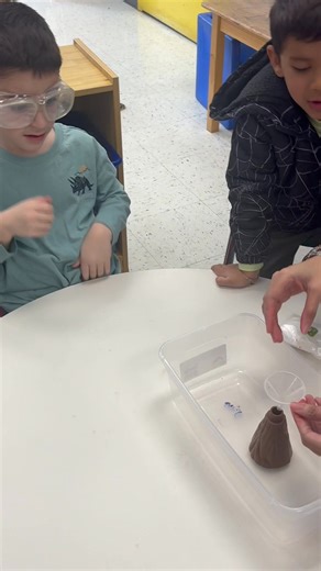 🌋 From Curious Questions to Explosive Learning! 🌋 Our Pre-K friends had a blast learning all about volcanoes! Before our lesson, the children shared what they thought volcanoes were and made predictions about what might happen 🌍🤔 After learning how volcanoes form and what causes them to erupt, it was time for the grand finale… a hands-on volcano explosion experiment! 💥🌋 English Creek Academy #englishcreekacademy #CertifiedStaff #STEM | English Creek Academy