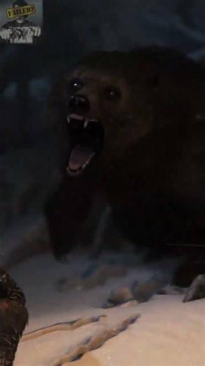 Lara Croft vs Siberian Bear Gone WRONG! 😱🐻 #shorts