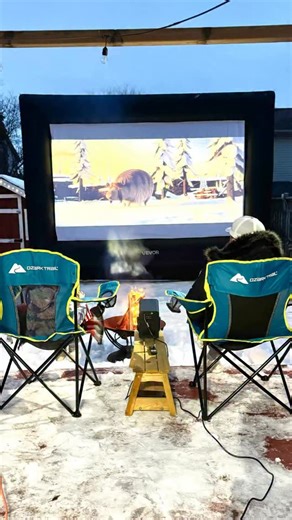 Eren on Instagram: "If you love turning your backyard into a fun entertainment zone, you need this Inflatable VEVOR Movie Screen from @temu 🎬✨ It’s super easy to set up, inflates in minutes, and creates a huge, clear viewing area for outdoor movie nights, sports games, or family gatherings. The durable design stays stable during use, and when the fun’s over, it deflates quickly and packs away neatly for storage. Perfect for backyards, parties, or summer nights under the stars! Click the link in