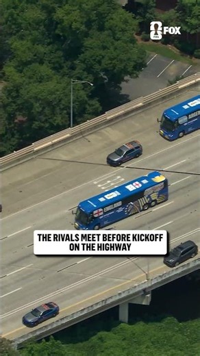 England's team bus really had to overtake Argentina's team bus en route to Atlanta Stadium