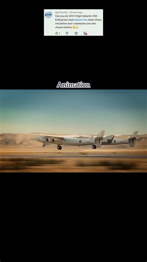 Animation Vs Real - Virgin Galactic VSS Enterprise - #shorts #ytshorts #planecrash