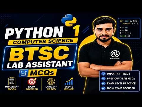 BTSC Lab Assistant 2026 | Computer Science Most Expected Questions & Answers | Python Part 1