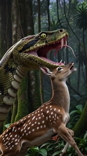 Giant Python Attacks! Deer & Boar Fight for Their Lives in the Jungle 😱