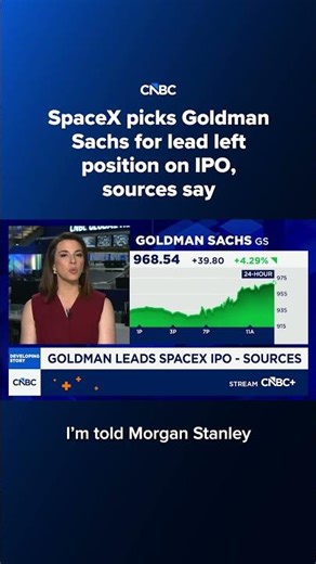 SpaceX picks Goldman Sachs for lead left position on IPO, sources say