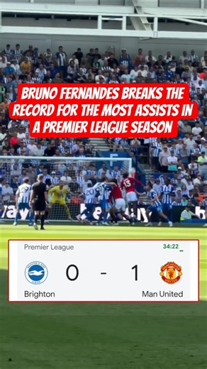 Gol Patrick Dorgu vs Brighton !! Bruno Fernandes Pecahkan Rekor dengan 21 Assist di Premier League