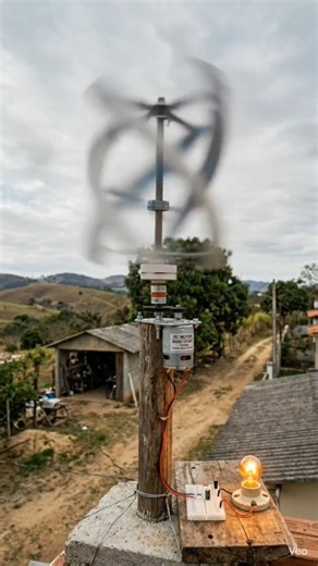 DIY PVC Pipe Vertical Wind Turbine ⚡ DC Motor Power Generator 🔥 #windturbine #trendingnow