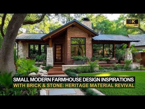 Small Modern Farmhouse Design with Brick & Stone: The Heritage Material Revival