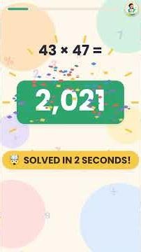 Multiply 43 × 47 in 2 Seconds! 🤯 Looks Like Magic #shorts