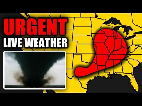 🔴 LIVE - TORNADO OUTBREAK LIKELY - Storm Chasers On The Ground...