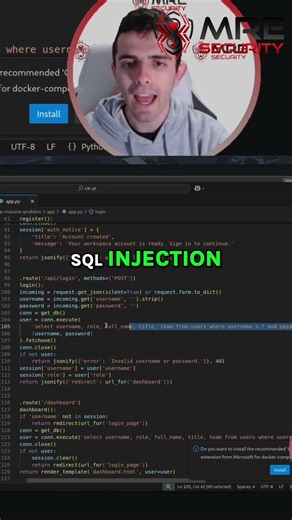 Secure Your Code: Stop SQL Injection #shorts